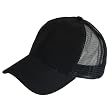 NWT COTTON TWILL MESH TRUCKER URBAN SKATE CAP HAT BLACK