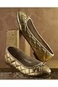 Newport News Bow-trim quilted ballet flat