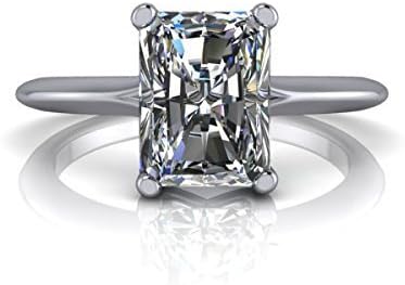 Charles &amp; Colvard Forever Brilliant Moissanite Radiant Solitaire Engagement Ring 1.80 CTW