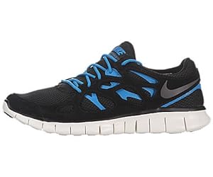 Nike Mens Free Run 2 Running Shoes Black/Dark Grey/Blue Hero 537732-002 Size 11.5