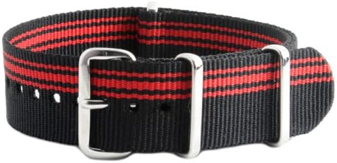 Black Red Ducati Strap in 20mm Nylon G10 MoD Military Watch Band