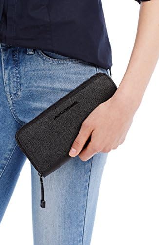 Armani Exchange Womens Saffiano Continental Wallet