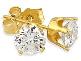1/4ct Round Diamond Stud Earrings in 14k Yellow Gold