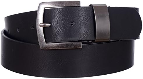 Landes Men's Classic Genuine Leather Belt (Black, 32)