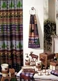 Cabin Fever Fabric Shower Curtain Moose Lodge Fishing Camping Themed