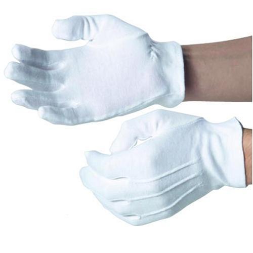 White Serving or Formal Glove Elasticated Medium