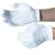 White Serving or Formal Glove Elasticated Medium