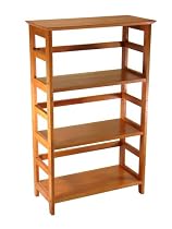 Winsome Wood 4-Tier Bookshelf, Honey