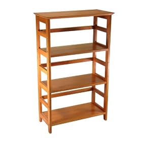 Winsome Wood 4-Tier Bookshelf, Honey by Winsome Wood