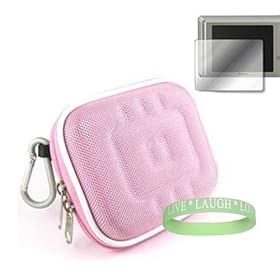 Flip Ultra / Flip Ultra HD 2nd Generation Nylon Pink Carrying Case + Flip Ultra / Flip Ultra HD Screen Protector + Live*Laugh*Love Wrist Band!!!