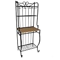 Milan Bakers Rack Storage Unit - Black