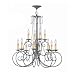 Crystorama Lighting 5212-DR-CL-MWP 12 Light Soho Chandelier Dark