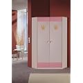 Kleiderschrank Sissi, W�scheschrank, Eckschrank wei�/rosa NEU