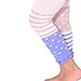 Naartjie Girls Cotton Fashion Leggings - Stripes with Dots and Ruffle Bottom