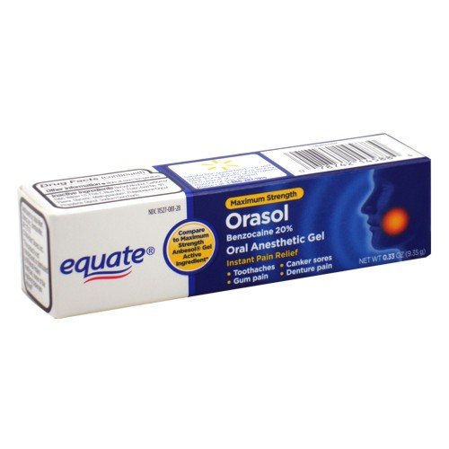 Equate Orasol Oral Anesthetic Gel Benzocaine 20 0 33 oz Compare to
