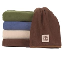 Eco Friendly Polar Fleece Blanket: Beige