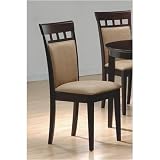 Set Of 2 Contemporary Style Cappuccino Finish Dining Chairs