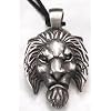 Lion Pewter Pendant Necklace