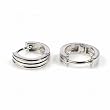 Sterling Silver Huggie Hoop Earrings - Size: 4mm x 12mm