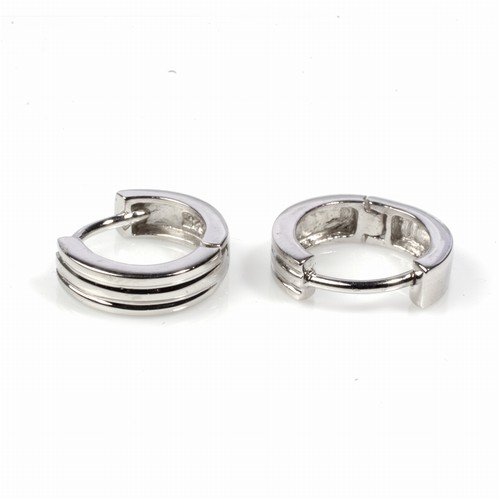 Childrens Toyshop  Jewelry : Sterling Silver Huggie Hoop Earrings - Size: 4mm x 12mm