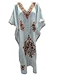 Ivory Silk Kaftan Embroidered Caftan Lounger Dress
