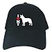 CAPS BLACK EMBROIDERY  I LOVE MY AUSTRALIAN CATTLE DOG SILHOUETTE 