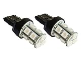 2pcs 13-SMD 7443 T20 12V Corner Indicator Turn Signal Light LED bulbs 7440 7441 7444 - Amber Yellow