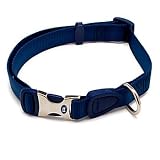 Petmate by Aspen Pet Signature Adjustable Nylon Collar in Navy, Large, Color:Blue Petmate by Aspen Pet Signature Adjustable Nylon Collar in Navy, Large, Color:Blue