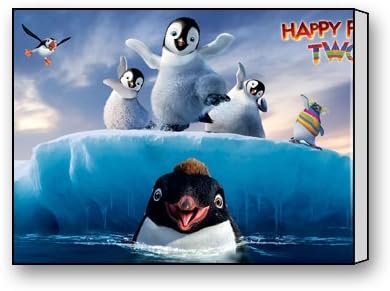 Funnyone Custom Modern Wall Art Decoration for Home Happy Feet Two Swim Canvas Prints