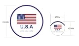 USA Foldable Collapsible Frisbee Fan With Pouch U.S.A Flag