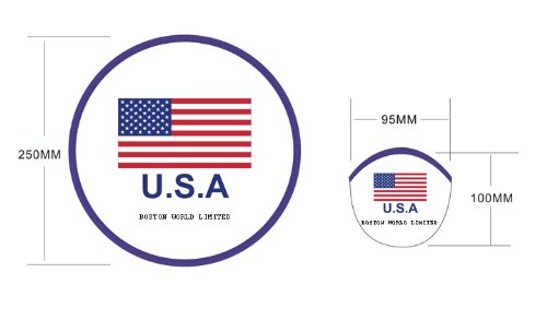 Foldable Collapsible Frisbee Fan With Pouch U.S.A Flag USA - Buy One Get One Free