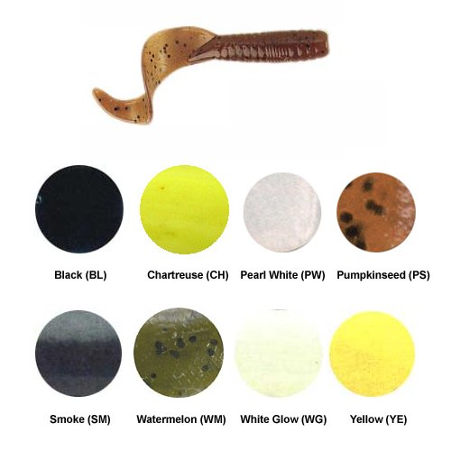 Berkley Gulp! 3^ Jigging Grub Color: Pearl White (PW)