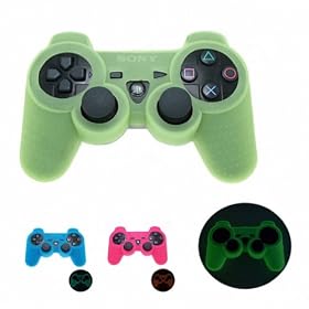 GLOW in DARK Playstation 3 PS3 Wireless Game Controller Anti-Slip Silicone Case Skin Protector Cover (Many Colors Available)