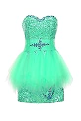 Sheath Cocktail Sleeveless Peplum Sequined Sweetheart Evening Dress/Homecoming Dress/Prom Dress/Party Dress/Mini Dress  With a Sash 