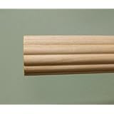 1-3/8 inch Wood Fluted Drapery Rod, UnFinished - 4' long