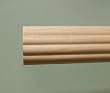 1-3/8 inch Wood Fluted Drapery Rod, UnFinished - 8' long [CAPITOL CITY LUMBER]