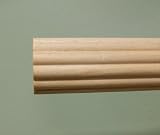 1-3/8 inch Wood Fluted Drapery Rod, UnFinished - 4' long [CAPITOL CITY LUMBER]