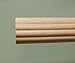 1-3/8 inch Wood Fluted Drapery Rod, Unfinished - 4' Long