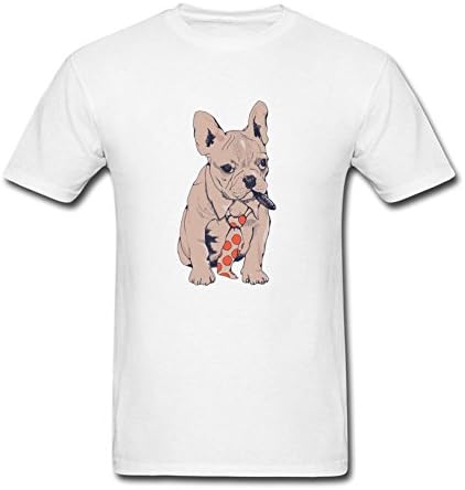 Kafeery Men's French Bulldog Animal Classic Short Sleeve T-Shirt L