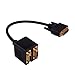 HDE DVI-I to VGA Adapter Gold Plated Female Video Y Dual Monitor Display Splitter