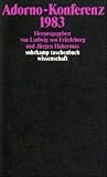 Adorno-Konferenz 1983 (suhrkamp taschenbuch wissenschaft) - 