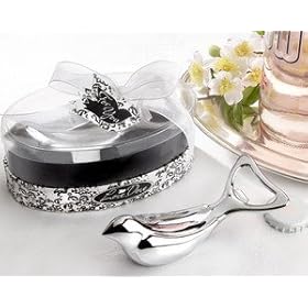  The Love Dove inch Chrome Bottle Opener in Elegant, Oval Showcase Gift box - Baby Shower Gifts & Wedding Favors
