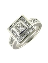 1.87 ct Platinum Princess Cut Diamond Fashion Ring