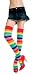 Thigh High Socks | Sexy Socks - Std Size (Up to 175 lbs) - Rainbow Striped Thigh Highs