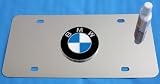 BMW roundel emblem on Stainless Steel License Plate