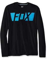 Apparel: Fox Mens Cease Long Sleeve Tech T-Shirt, Black, Large - Fox Young Men's