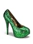 Sexy Green Glitter High Heel Platform Pump - 9