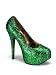 Sexy Green Glitter High Heel Platform Pump - 9