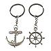 niceEshop(TM) 1 Pair Couple Keychain Love Keychain Key Ring , Silver