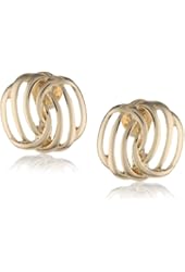 Napier Gold-Tone Twisted Clip-On Earrings